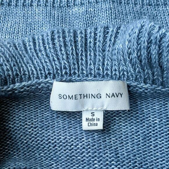 Something Navy - Exquisite Ruffle Neck Knit Sweater - Picture 4 of 4